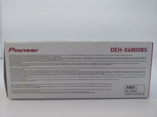 Pioneer DEH-X6800BS Auto Radio Bluetooth CD RDS Receiver Box Remote Manual Only - Fresh Stock Dated October 2025