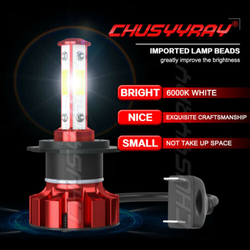 H7 H9 For Suzuki Hayabusa 2008-2009 2011-2018 LED Headlight 6000K White 4x Bulbs - Fresh Stock Dated October 2025