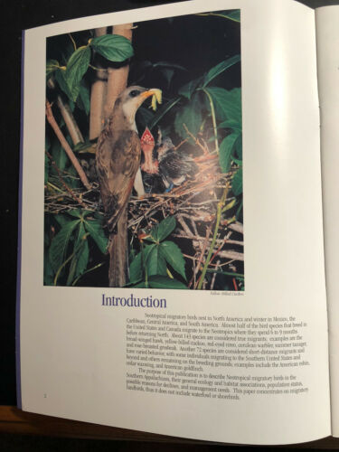 1996 Neotropical Migratory birds of the Southern Appalachians, USDA Forest Svc - Fresh Stock Dated October 2025