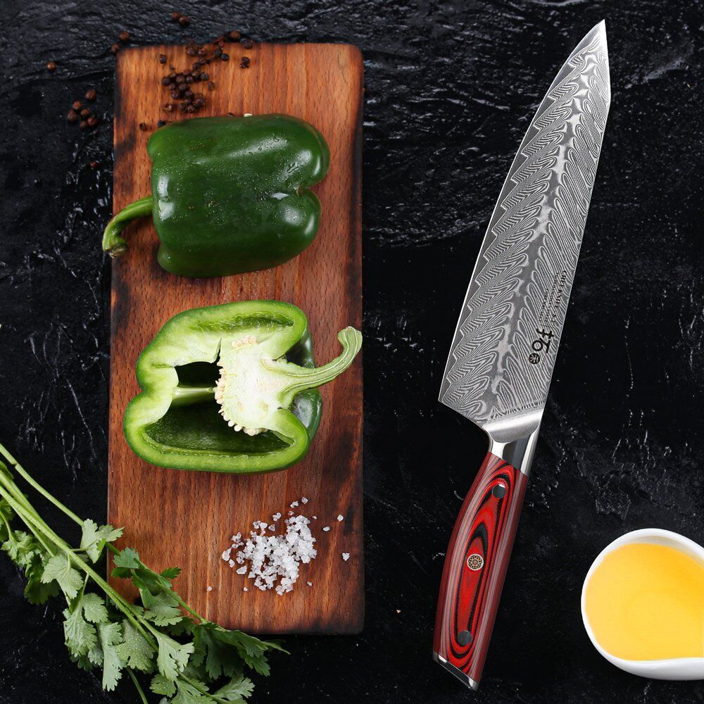 TURWHO 8.2inch Chef Knife 67-Layer Japanese VG10 Damascus Steel Kitchen Knives - Fresh Stock Dated October 2025