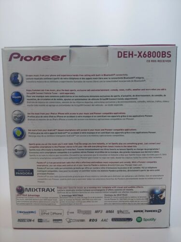 Pioneer DEH-X6800BS Auto Radio Bluetooth CD RDS Receiver Box Remote Manual Only - Fresh Stock Dated October 2025