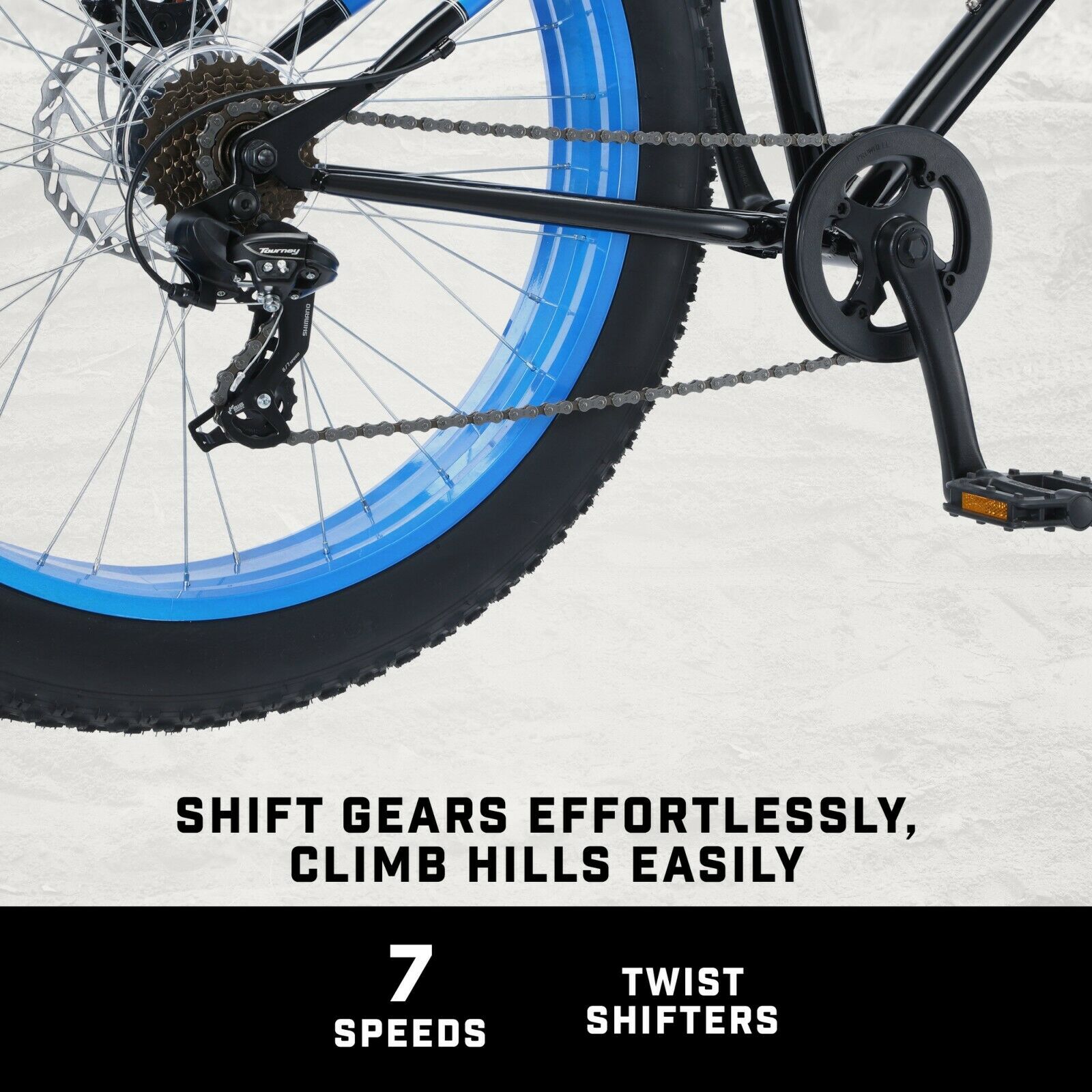 Mongoose Dolomite Men's Fat Tire Bike, 26-inch wheels, 7 speeds, Black - Fresh Stock Dated October 2025