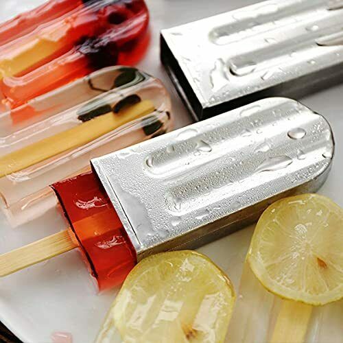 Awinking Set of 10 Stainless Steel Ice Lolly Popsicle Molds, Homemade Ice Pop... - Fresh Stock Dated October 2025