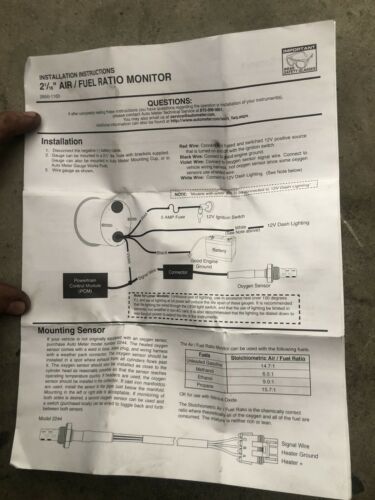 autometer air fuel ratio gauge 4775 - Fresh Stock Dated October 2025
