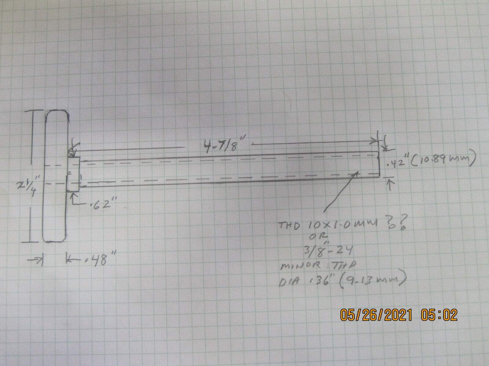 Vtg Draw Bar for watchmakers Lathe - Fresh Stock Dated October 2025