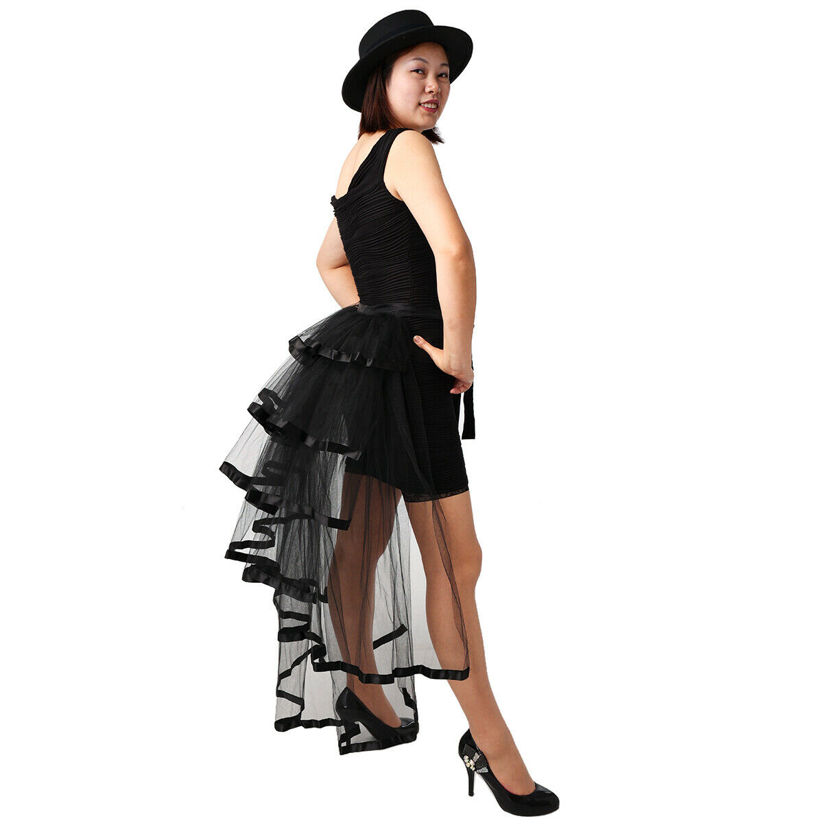 Victorian Steampunk Tie-on Bustle Skirt Gothic Party Tutu Belt Lace Over Skirt - Fresh Stock Dated October 2025
