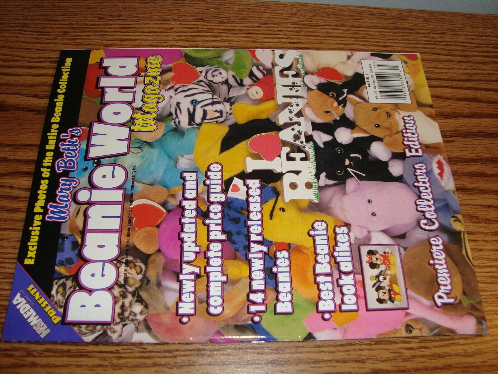 LOT Vol 1, No 1 Mary Beths Beanie World Mag. & The Beanie Baby Handbook 1st Ed. - Fresh Stock Dated October 2025