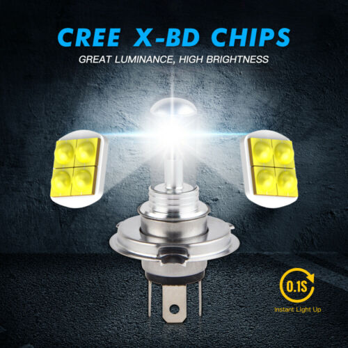 H4 9003 LED For Harley FXDWG Dyna Wide Glide 93-16 Headlight Bulbs 80W - Fresh Stock Dated October 2025