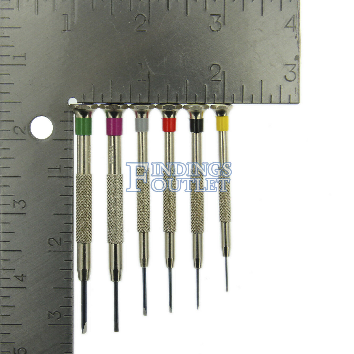 Deluxe Fixed Blade Screwdriver Set 6pc Glass Watch Repair Straight Slotted Head - Fresh Stock Dated October 2025