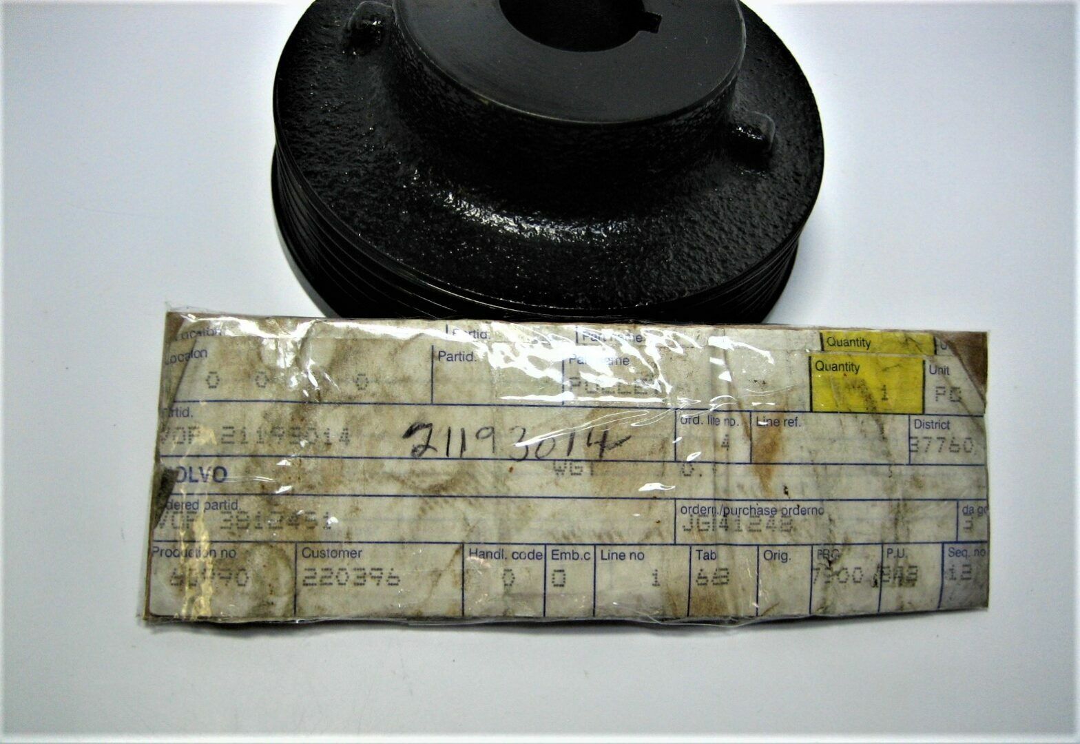 Volvo Penta 21193014 *OEM*~NEW~ Marine Diesel D2-40 D2-40B D2-40F Engine Pulley - Fresh Stock Dated October 2025