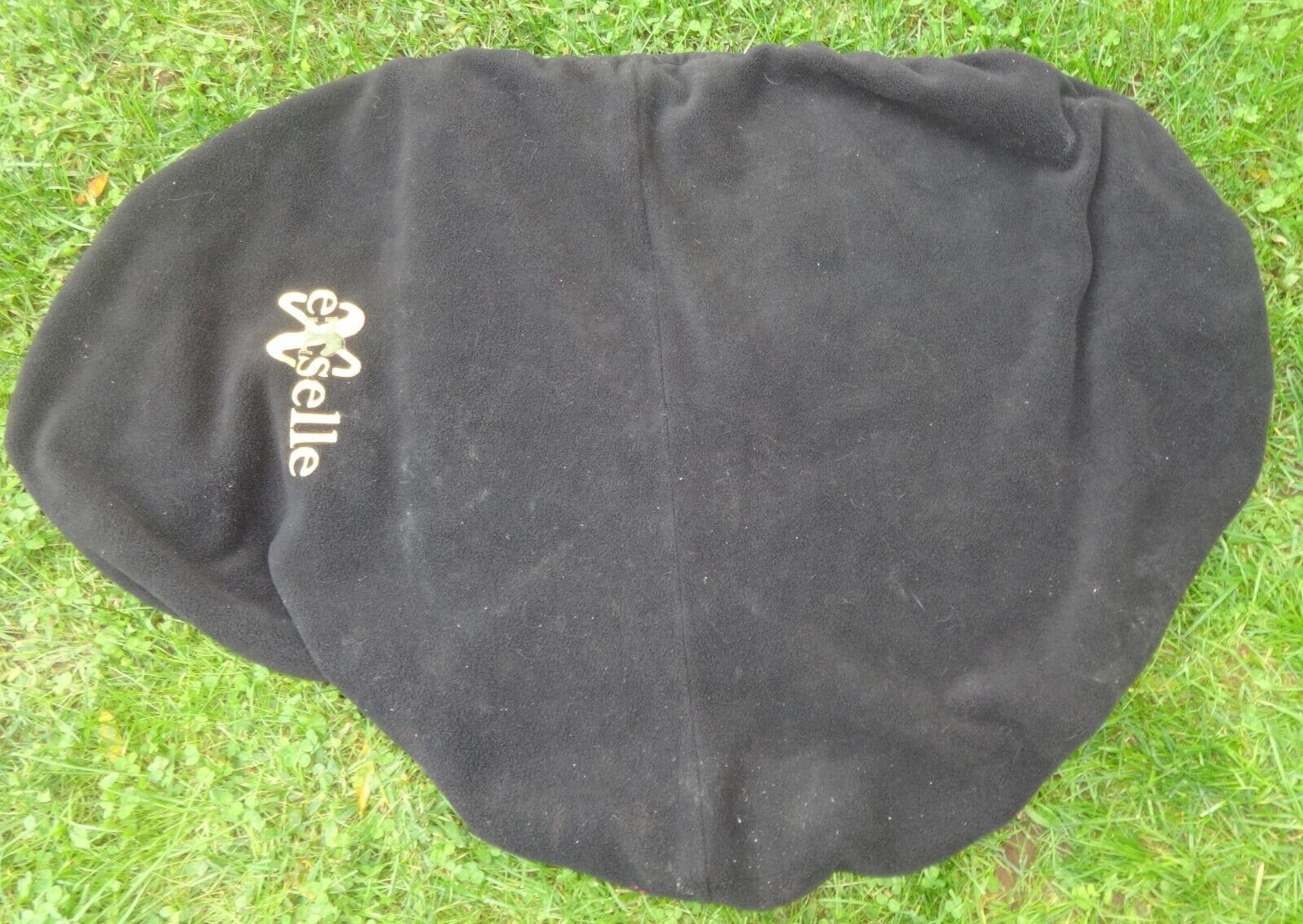 CROSBY EXSELLE English Saddle Cover - BLACK/White Logo - Soft Material - GREAT! - Fresh Stock Dated October 2025