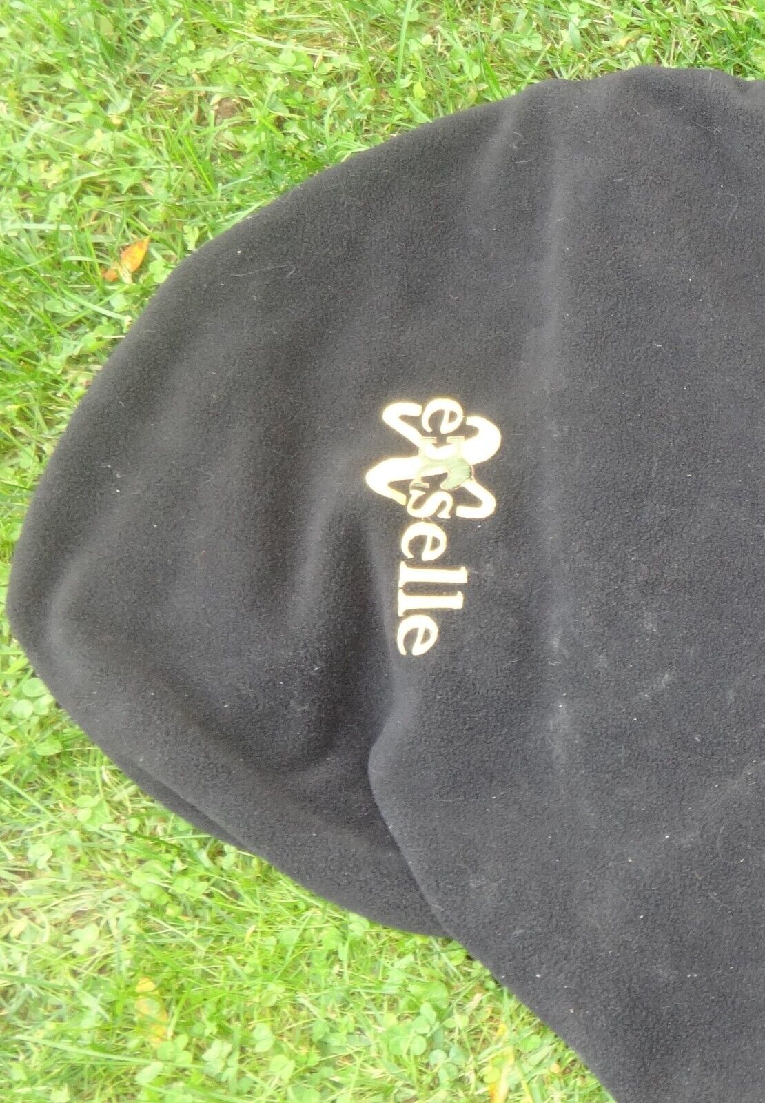 CROSBY EXSELLE English Saddle Cover - BLACK/White Logo - Soft Material - GREAT! - Fresh Stock Dated October 2025