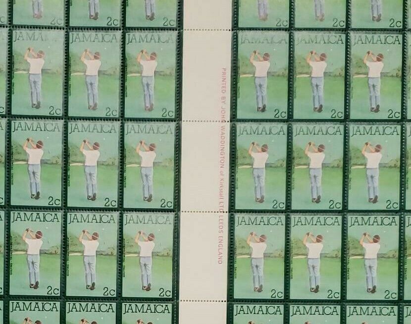 WHOLESALE LOT - Jamaica Scott 466 - Golf - 10 SHEETS - MNH - Fresh Stock Dated October 2025