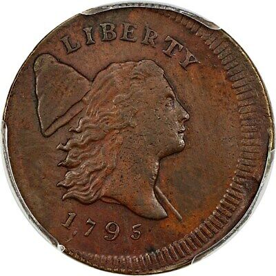 1795 PE, Punc Date 1/2c PCGS AU55 (C-4, Struck 5% Off Center) ex: D.L. Hansen - Fresh Stock Dated October 2025