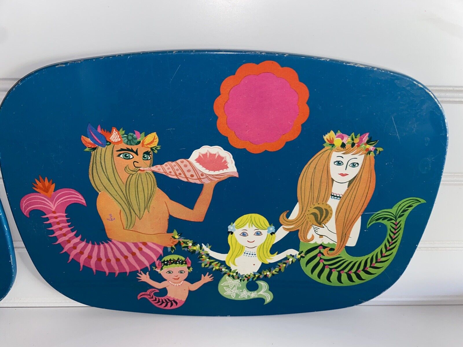 Vintage 70s Hot Plates Flower Child Mermaids Cork Backing - Fresh Stock Dated October 2025
