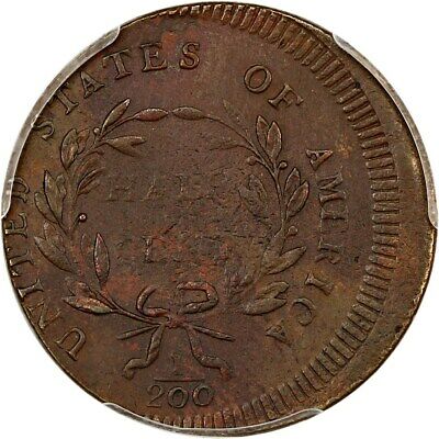 1795 PE, Punc Date 1/2c PCGS AU55 (C-4, Struck 5% Off Center) ex: D.L. Hansen - Fresh Stock Dated October 2025