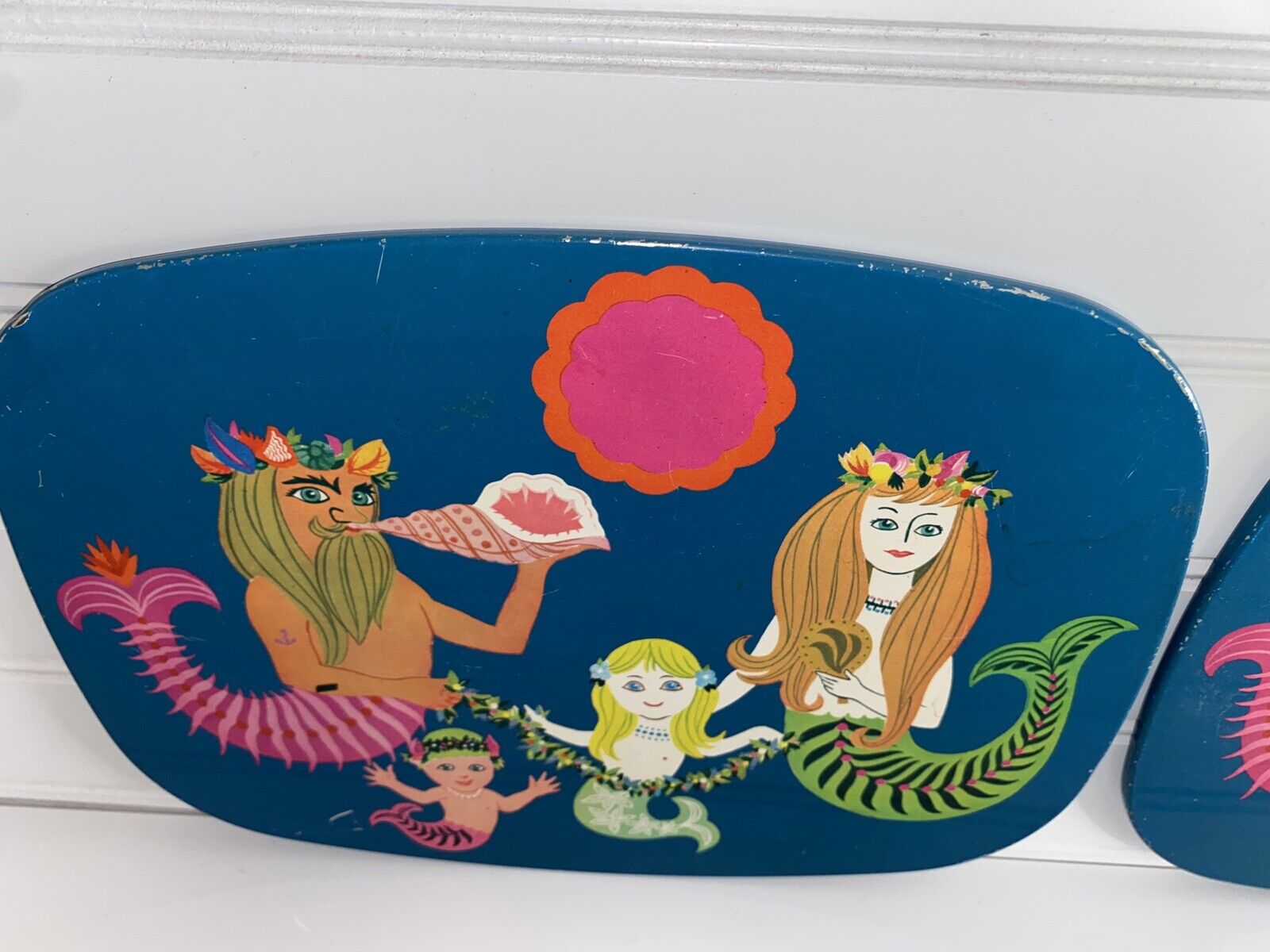 Vintage 70s Hot Plates Flower Child Mermaids Cork Backing - Fresh Stock Dated October 2025