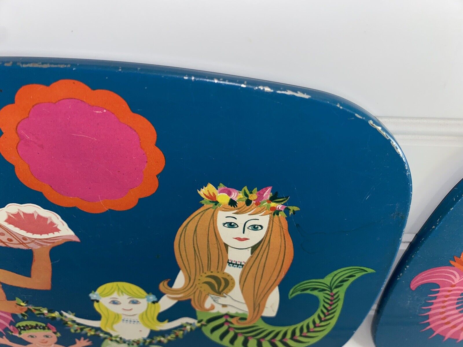 Vintage 70s Hot Plates Flower Child Mermaids Cork Backing - Fresh Stock Dated October 2025