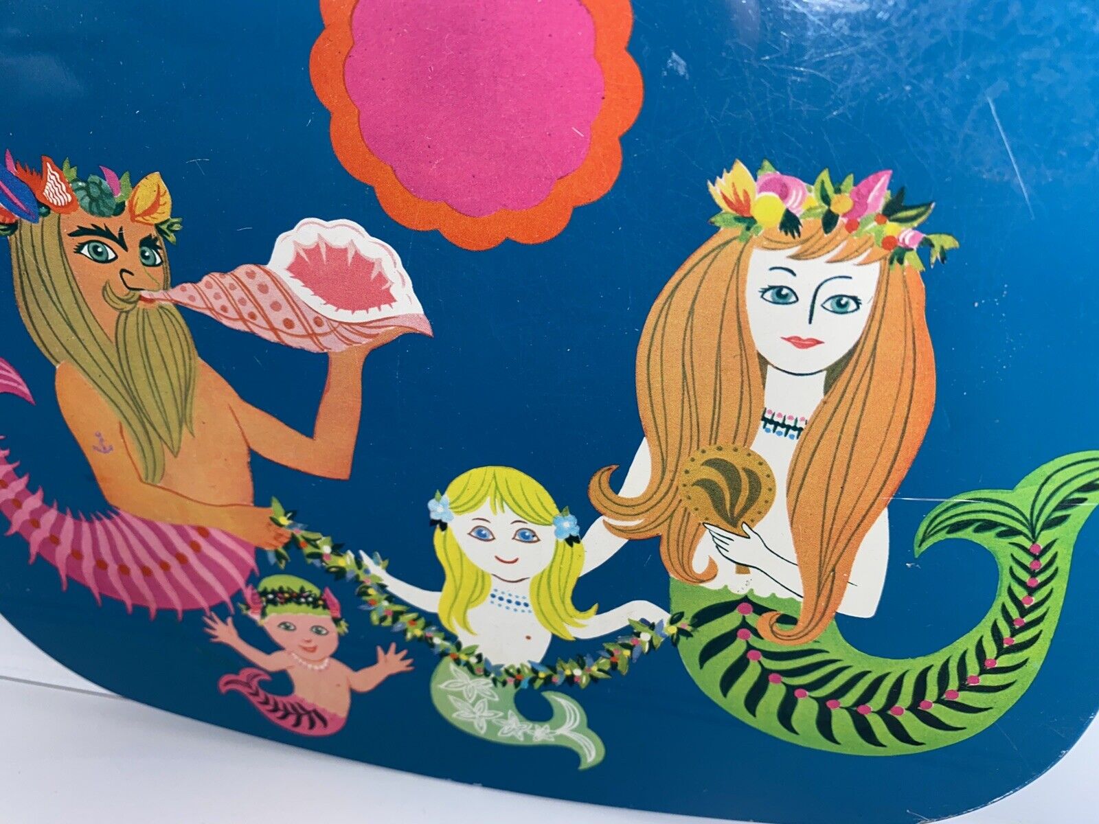 Vintage 70s Hot Plates Flower Child Mermaids Cork Backing - Fresh Stock Dated October 2025