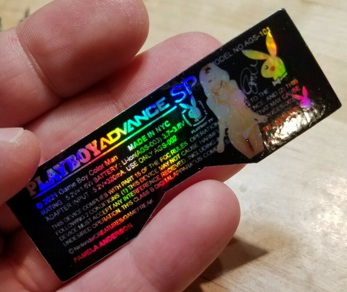 1 Nintendo Game Boy PLAYBOY ADVANCE SP AGS-101 🐇PAMELA ANDERSON📸 HOLO LABEL - Fresh Stock Dated October 2025