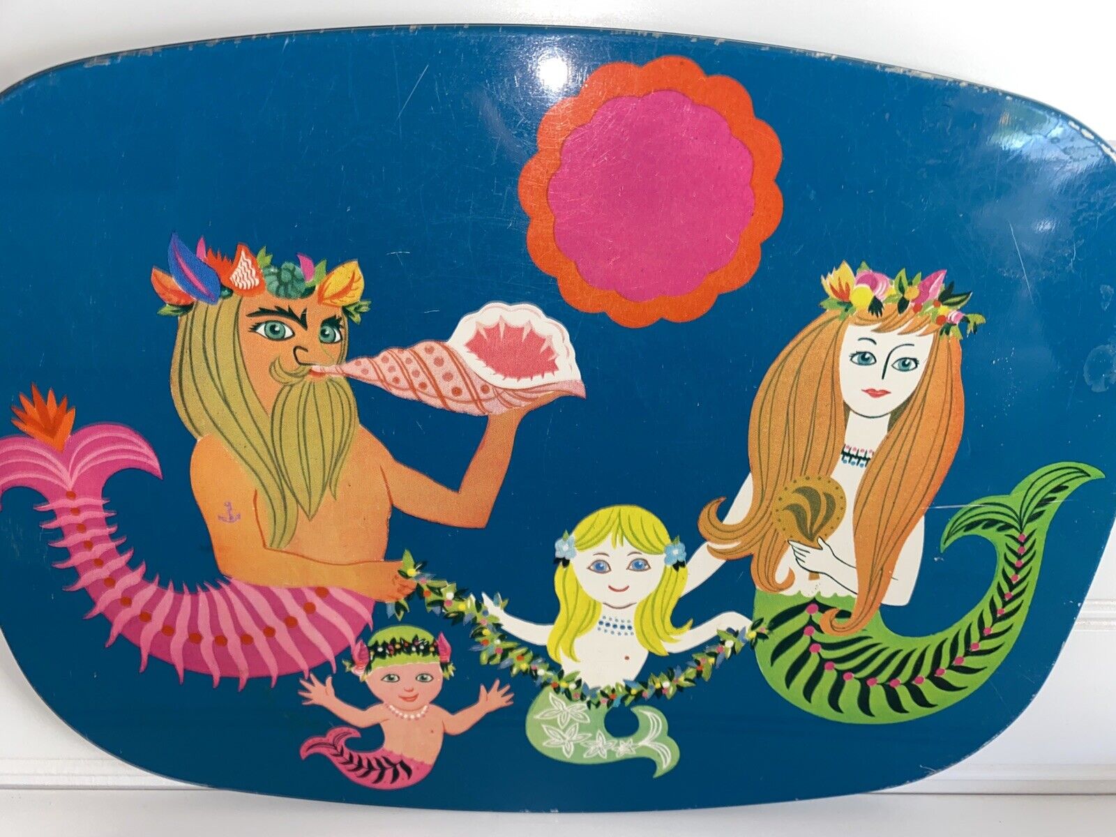 Vintage 70s Hot Plates Flower Child Mermaids Cork Backing - Fresh Stock Dated October 2025
