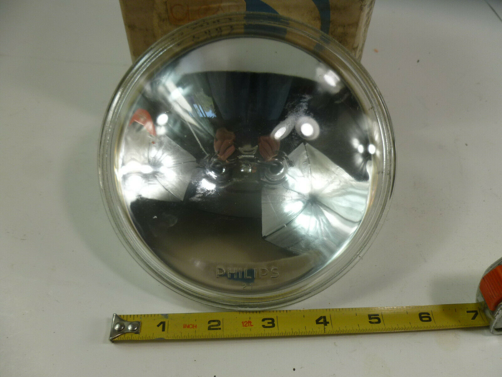 Phillips Spot Light Bulb  4049 13volt 150 watt Smooth Face 5' Glass Clear Eye - Fresh Stock Dated October 2025