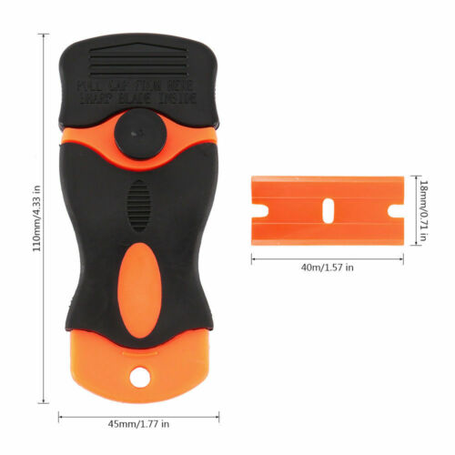 100Pcs Plastic Razor Blades and Razor Scraper Double Edged Sticker Removal Tool - Fresh Stock Dated October 2025