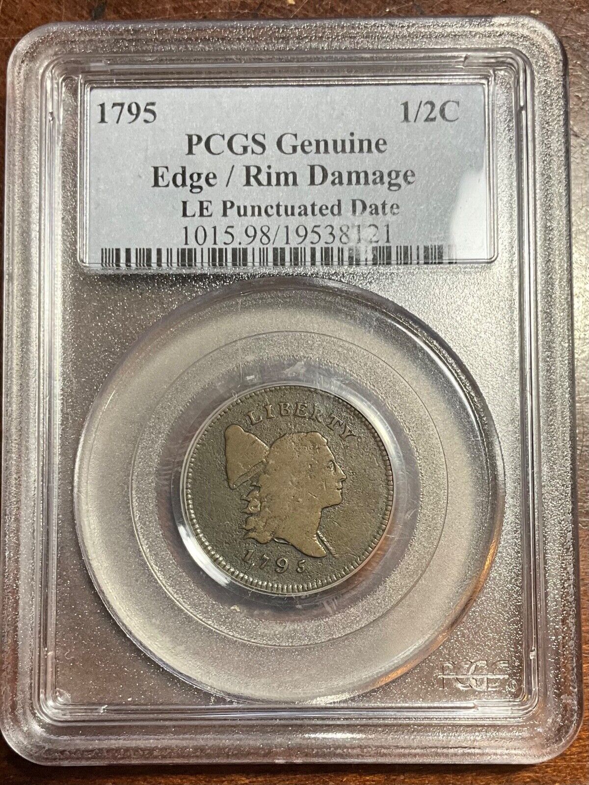 PCGS 1795 LIBERTY CAP HALF CENT LETTERED EDGE PUNCTUATED DATE  SUPER NICE VF - Fresh Stock Dated October 2025