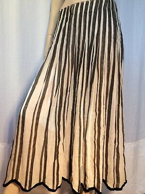 Vintage striped Cotton walking Skirt 1910’s Edwardian antique Steampunk M/L zig - Fresh Stock Dated October 2025