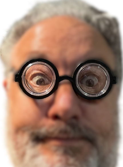 Funny MAGIC NERD GLASSES Eye Dork Thick Lenses Coke Bottle Joke Gag Black Round - Fresh Stock Dated October 2025