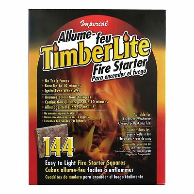 Imperial Timberlite Fire Starter, 144 Squares, KK0313,Brown Brown - Fresh Stock Dated October 2025