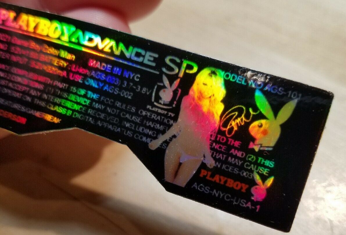 1 Nintendo Game Boy PLAYBOY ADVANCE SP AGS-101 🐇PAMELA ANDERSON📸 HOLO LABEL - Fresh Stock Dated October 2025