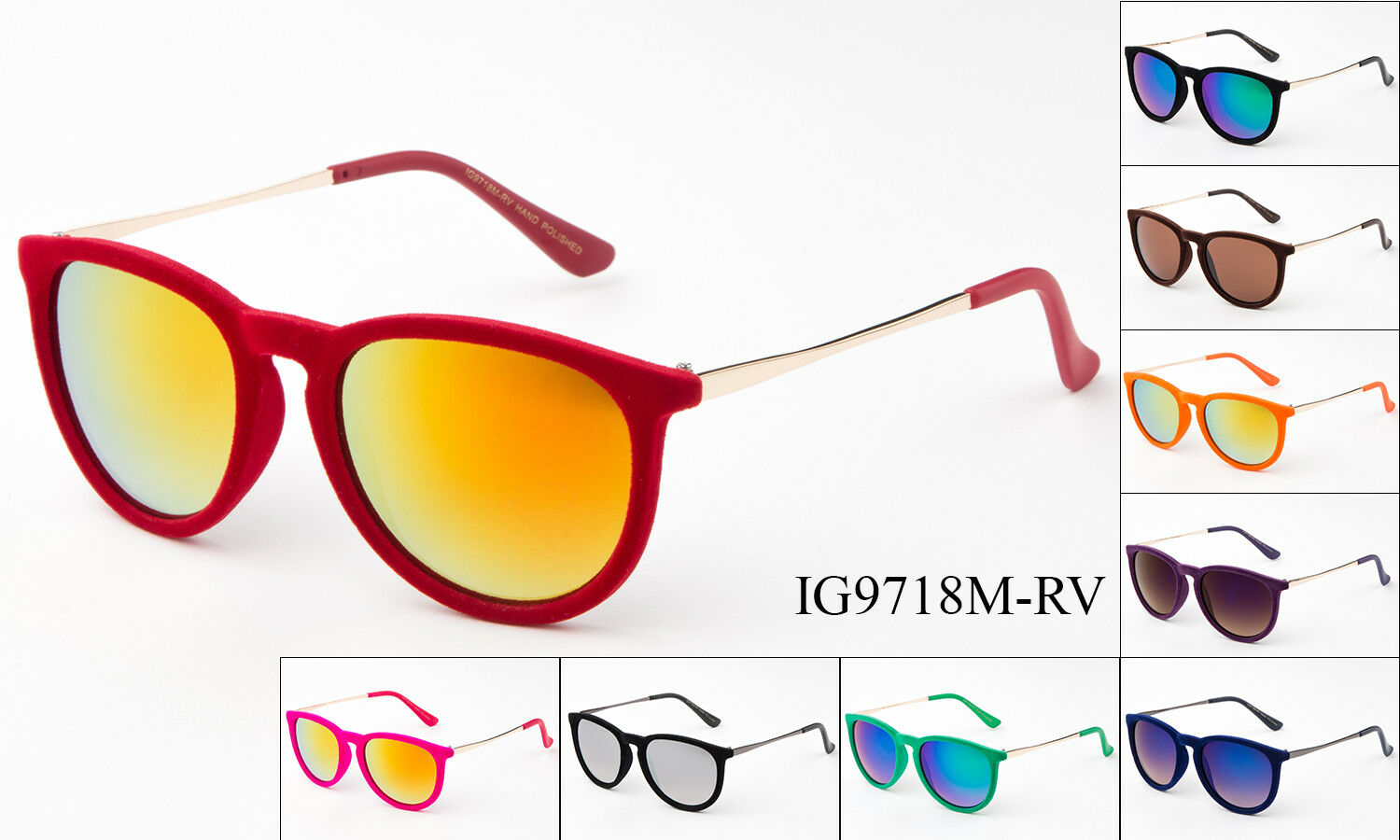 Colorful Halloween Velvet Sunglasses Eyewear Party Mirrored KeyHole Fuzzy Retro - Fresh Stock Dated October 2025
