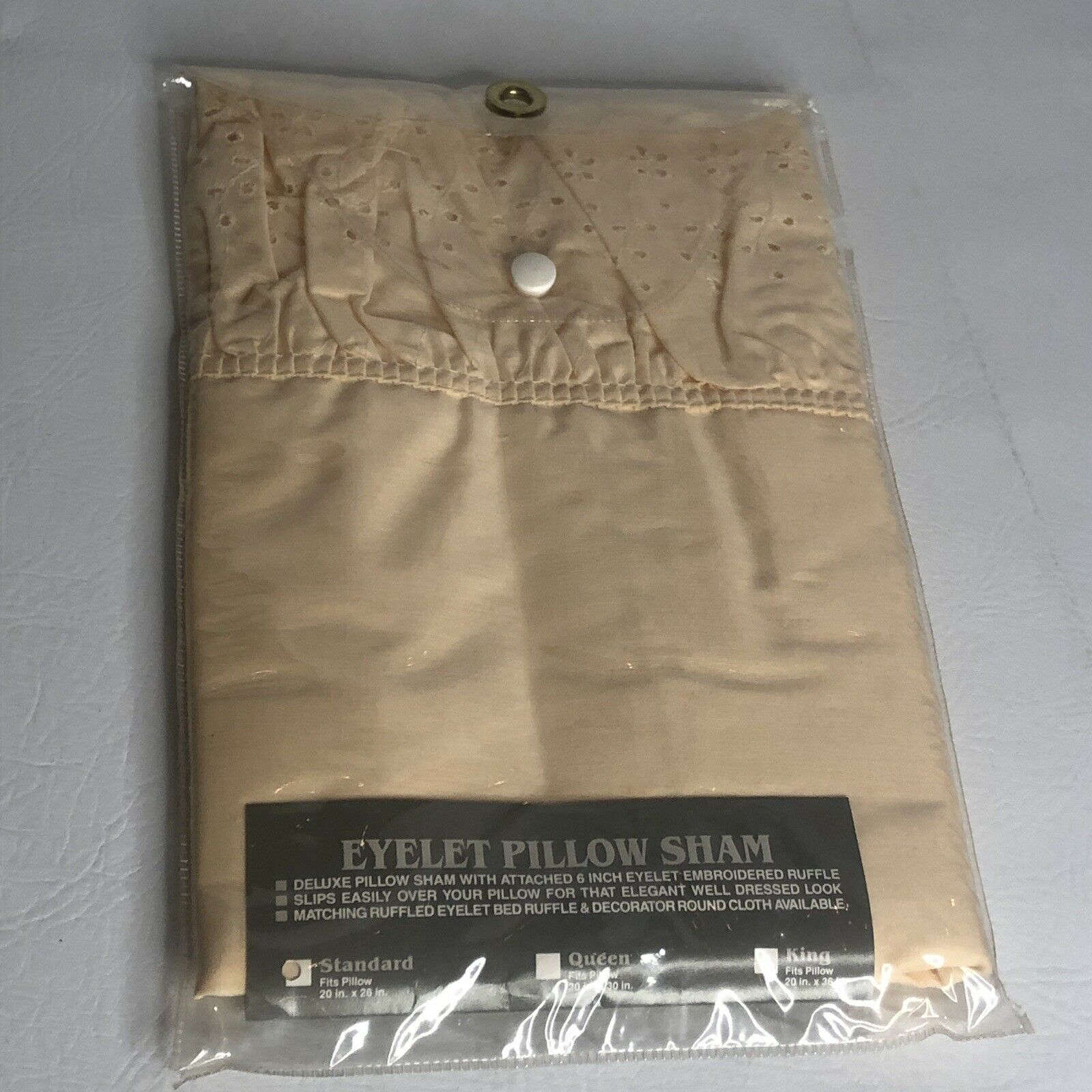 Louisville Bedding Bed Dressing Pillow Sham Eyelet Nos Vintage - Fresh Stock Dated October 2025