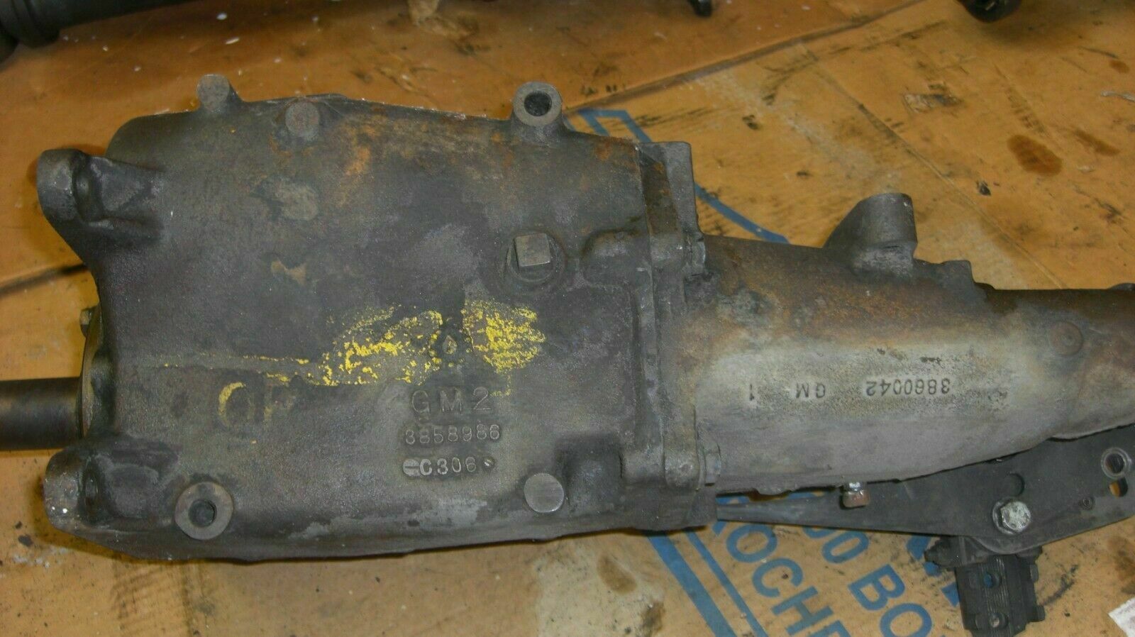 1966 Saginaw GM 3 Speed Transmission w/ Hurst Synchro Loc 3858986 - Fresh Stock Dated October 2025