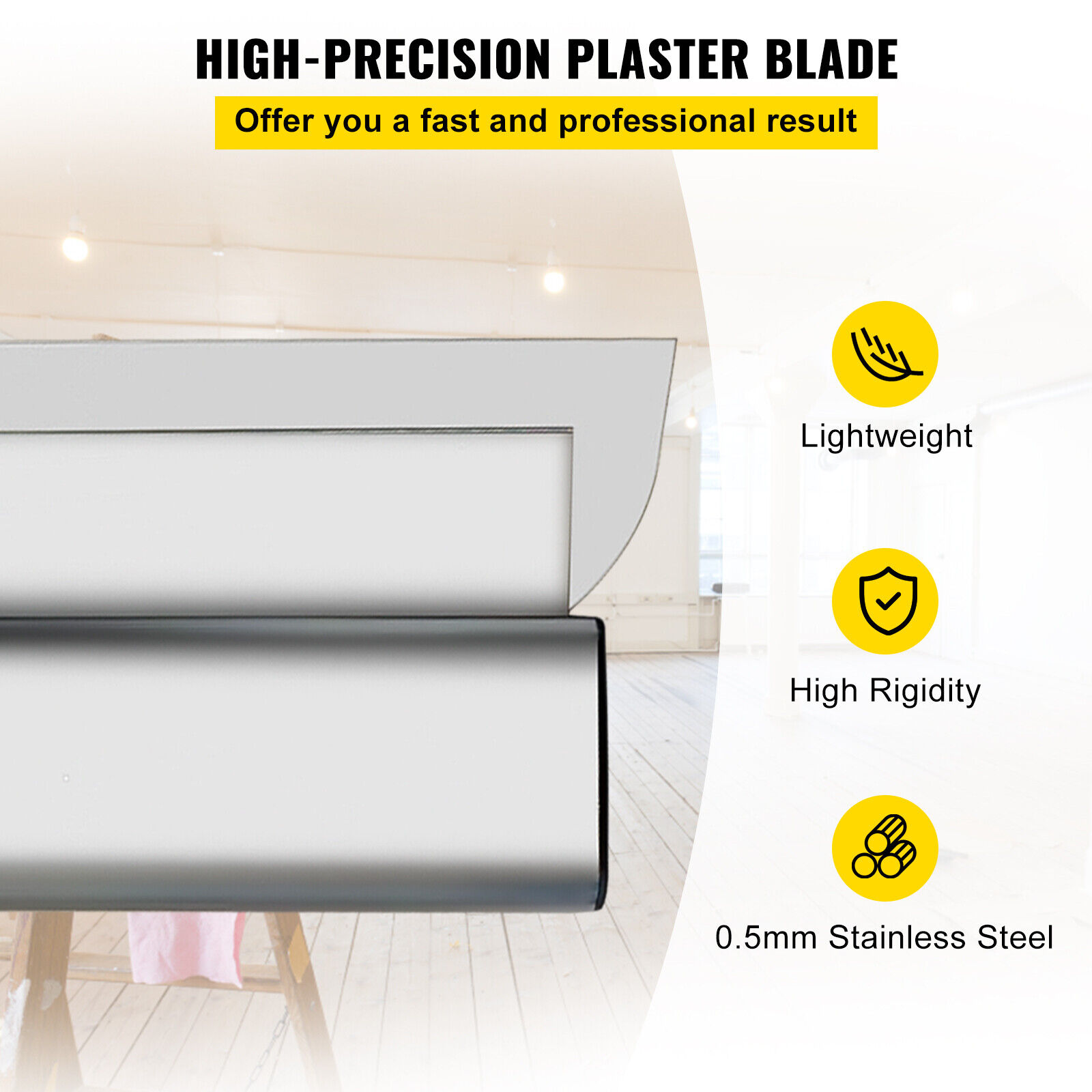 VEVOR Drywall Composite Skimming Blade Set Knife Combo 10/24/32in 35-78