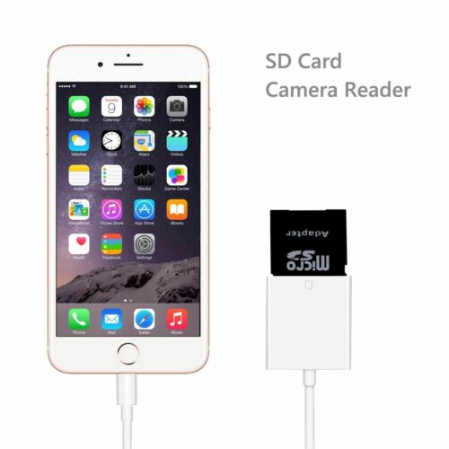 SD Card Camera Reader Adapter Micro SD/TF For iPhone 12 11 XS XR 7 8 Plus iPad - Fresh Stock Dated October 2025