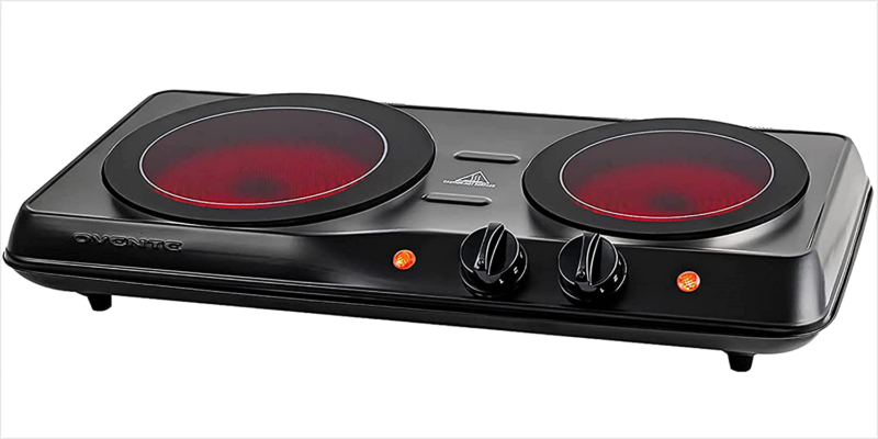 Double Burner Electric Cooking Stove 1700W Portable Infrared  Camping Two Plate - Fresh Stock Dated October 2025