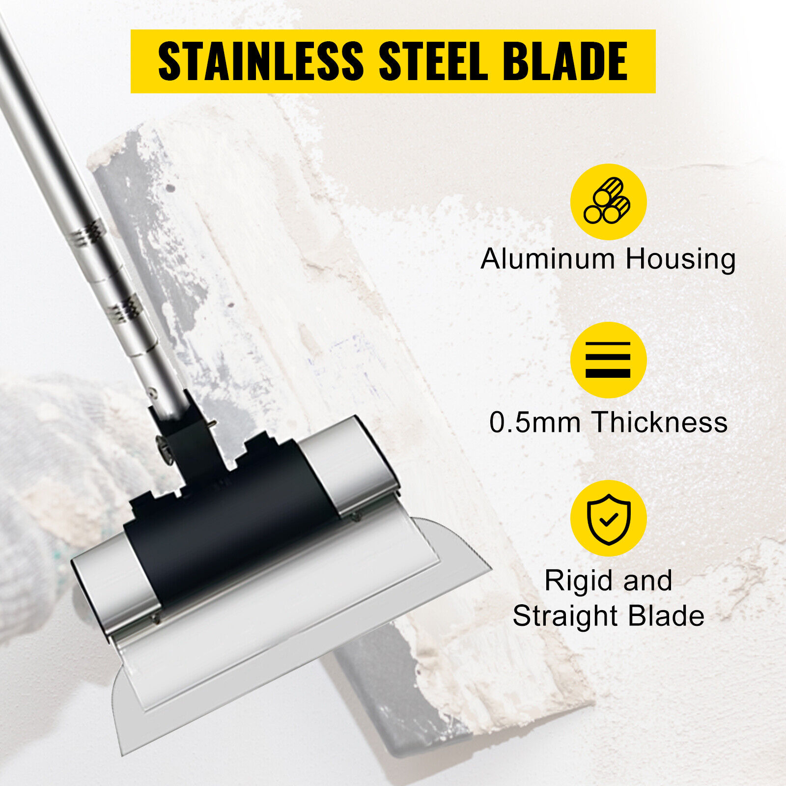 VEVOR Drywall Composite Skimming Blade Set Knife Combo 10/24/32in 35-78