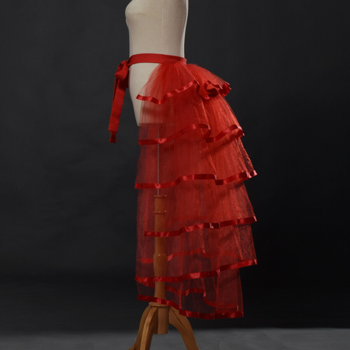 Victorian Steampunk Tie-on Bustle Skirt Gothic Party Tutu Belt Lace Over Skirt - Fresh Stock Dated October 2025