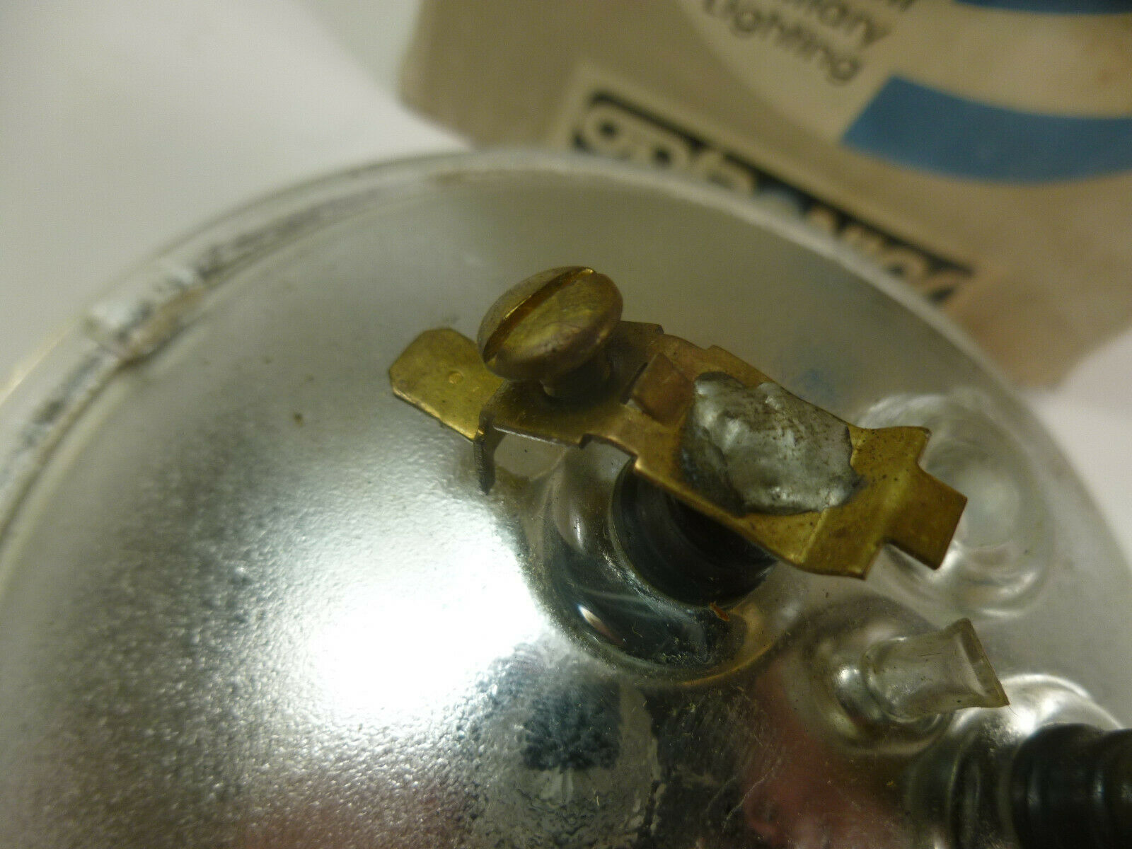 Phillips Spot Light Bulb  4049 13volt 150 watt Smooth Face 5' Glass Clear Eye - Fresh Stock Dated October 2025