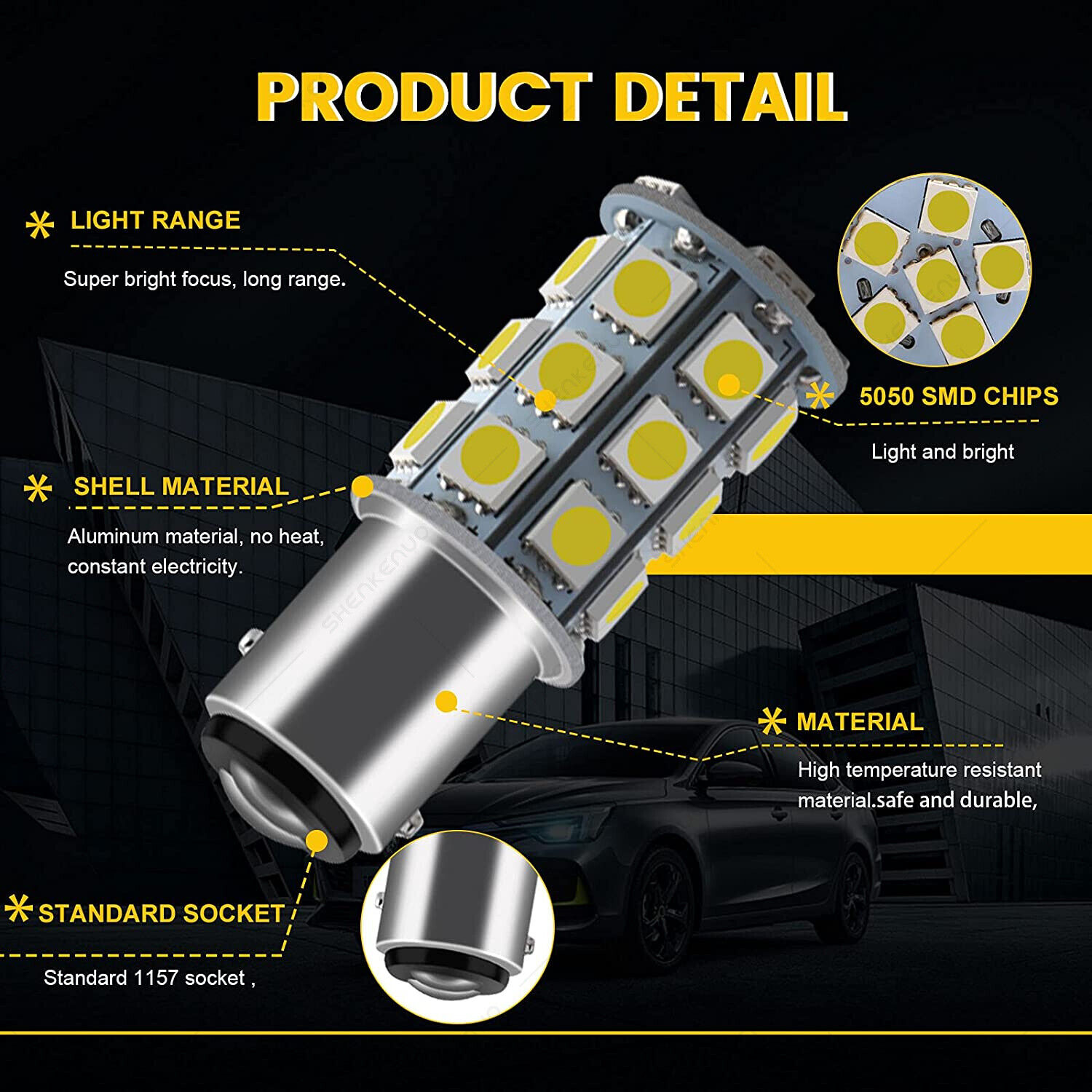 For Honda Interceptor VF500F VF700F VFR700F/F2 - 2X 1034 LED Parking Light Bulbs - Fresh Stock Dated October 2025