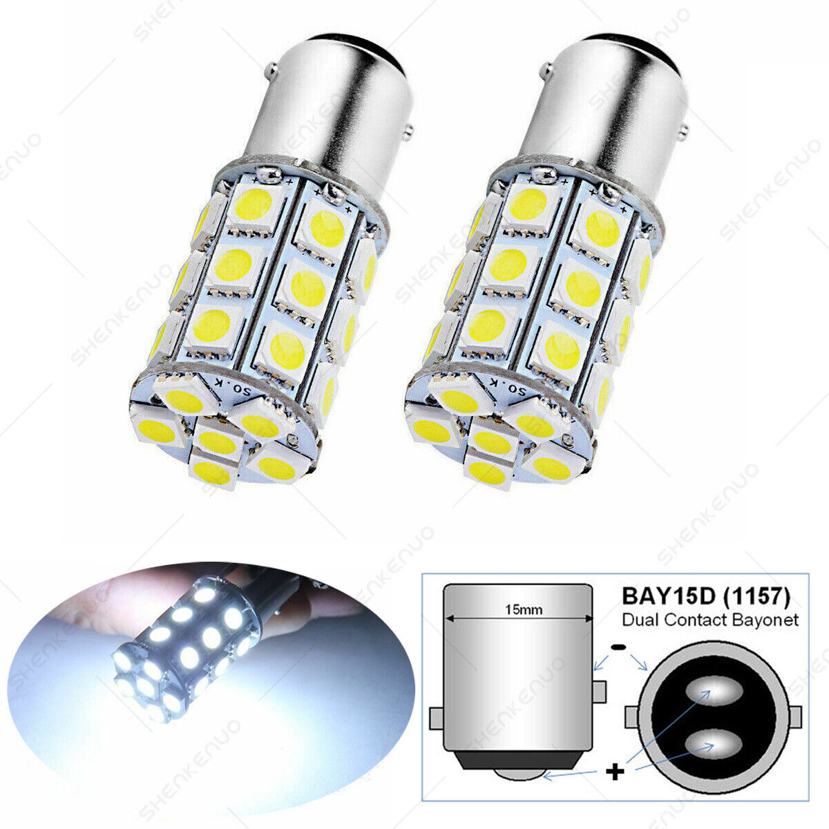 For Honda Interceptor VF500F VF700F VFR700F/F2 - 2X 1034 LED Parking Light Bulbs - Fresh Stock Dated October 2025