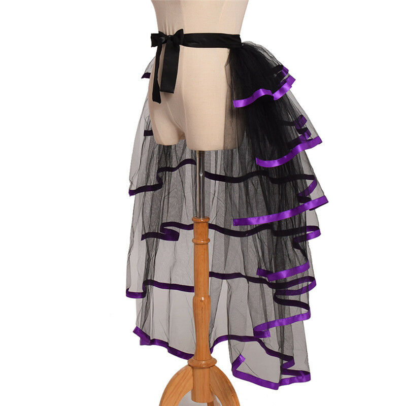 Victorian Steampunk Tie-on Bustle Skirt Gothic Party Tutu Belt Lace Over Skirt - Fresh Stock Dated October 2025