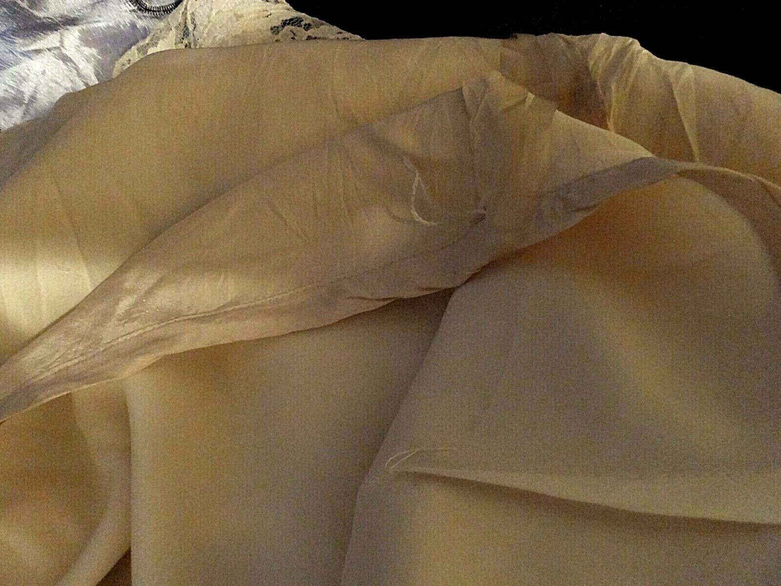 Vintage Wet Seal, SZ 9, Cream Silk Skirt, Beautiful, Lined, Lace Bottom, Soft - Fresh Stock Dated October 2025