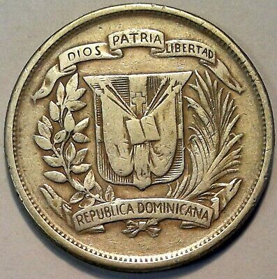 1952 Dominican Republic Medio 1/2 Peso Large World Silver Coin #248 - Fresh Stock Dated October 2025