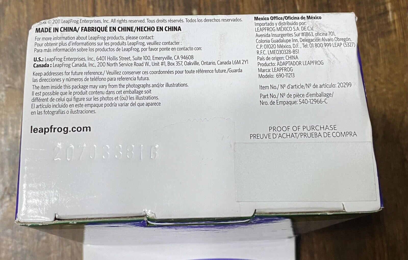 Genuine Leapfrog AC Adapter For Leappad Leapster Explorer and Leapster - Fresh Stock Dated October 2025