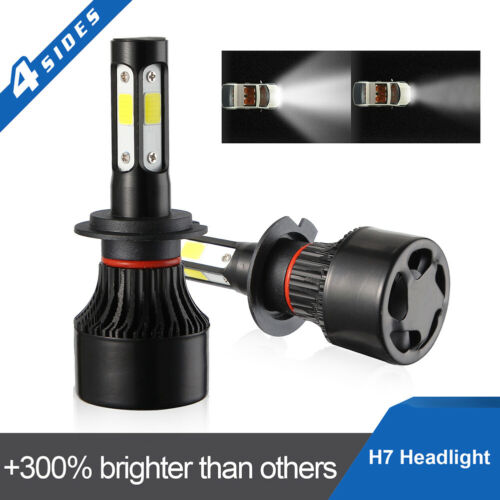 4-Side H7 LED Headlight Bulb High Low Beam For Honda CBR 1000RR 600RR F4i RC51 - Fresh Stock Dated October 2025