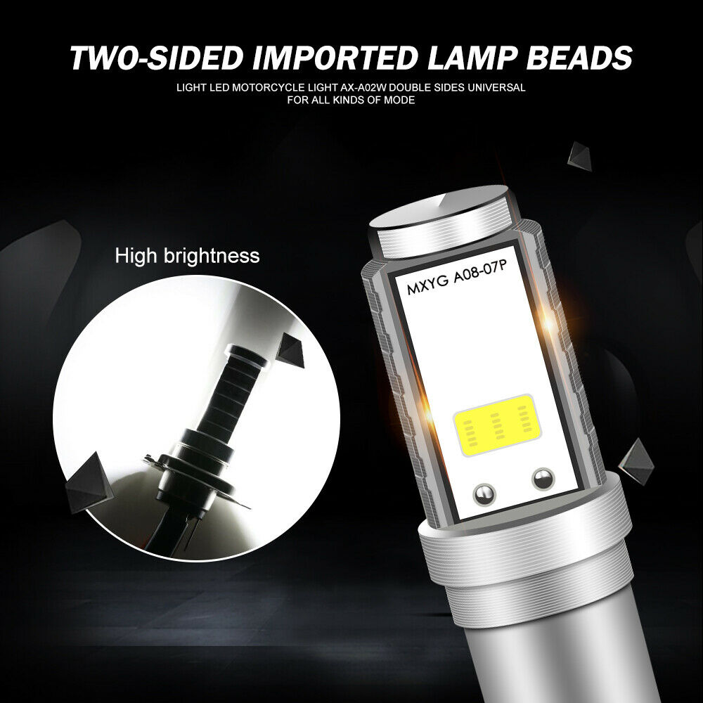 6000K BA20D H6 LED Bulb Hi/Low Light Motorcycle Moped ATV Headlight 12V White - Fresh Stock Dated October 2025