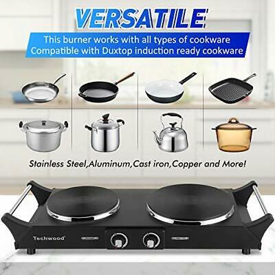1800W Hot Plate Portable Electric Stove Cast Iron Stove Double Burner - Fresh Stock Dated October 2025